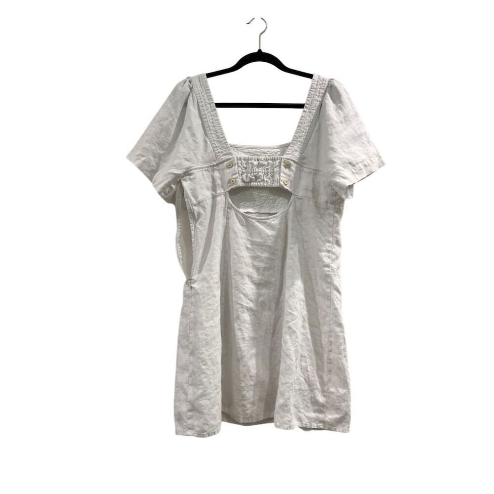 Madewell Women's Size 14 White Square-Neck Short Sleeve Mini Dress - Picture 2 of 5